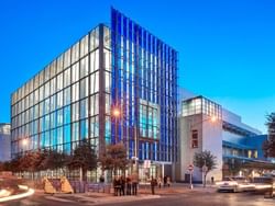 The exterior of Austin Convention Center near Austin Condo