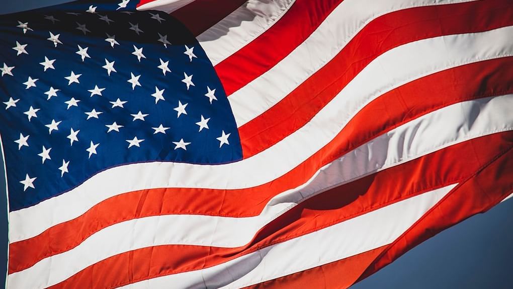 Close-up of an American flag at Legacy Vacation Resorts