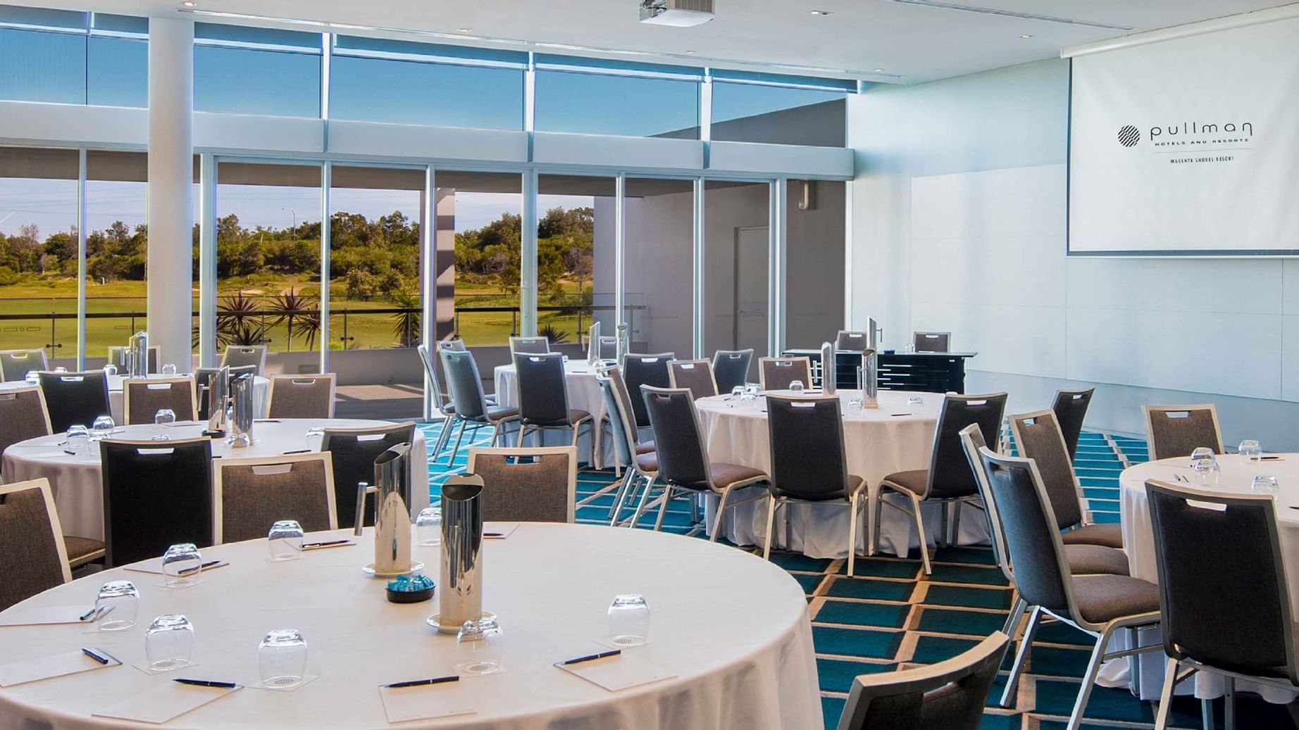 Round tables arranged Conference Event Meeting room at Pullman Magenta Shores