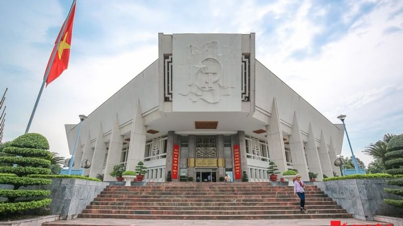 Exterior view of Ho Chi Minh Museum entrance near Sunway Hotel Hanoi