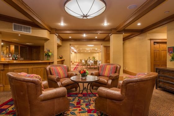 Interior of the lounge area with lounges at Wolfeboro Inn