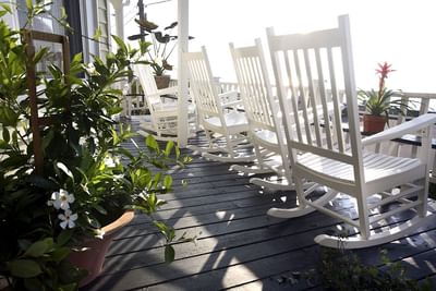 Rocking chairs on porch