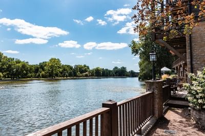 River view from the patio at The Herrington Inn & Spa