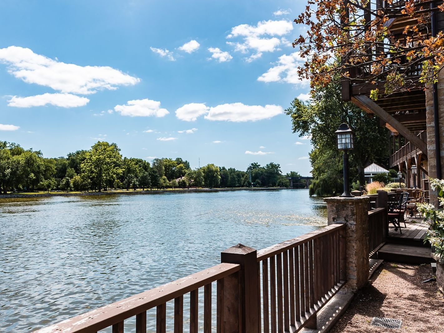 River view from the patio at The Herrington Inn & Spa
