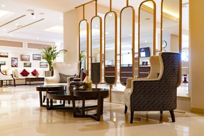 Lobby at Al Ain Palace Hotel in Abu Dhabi, United Arab Emirates