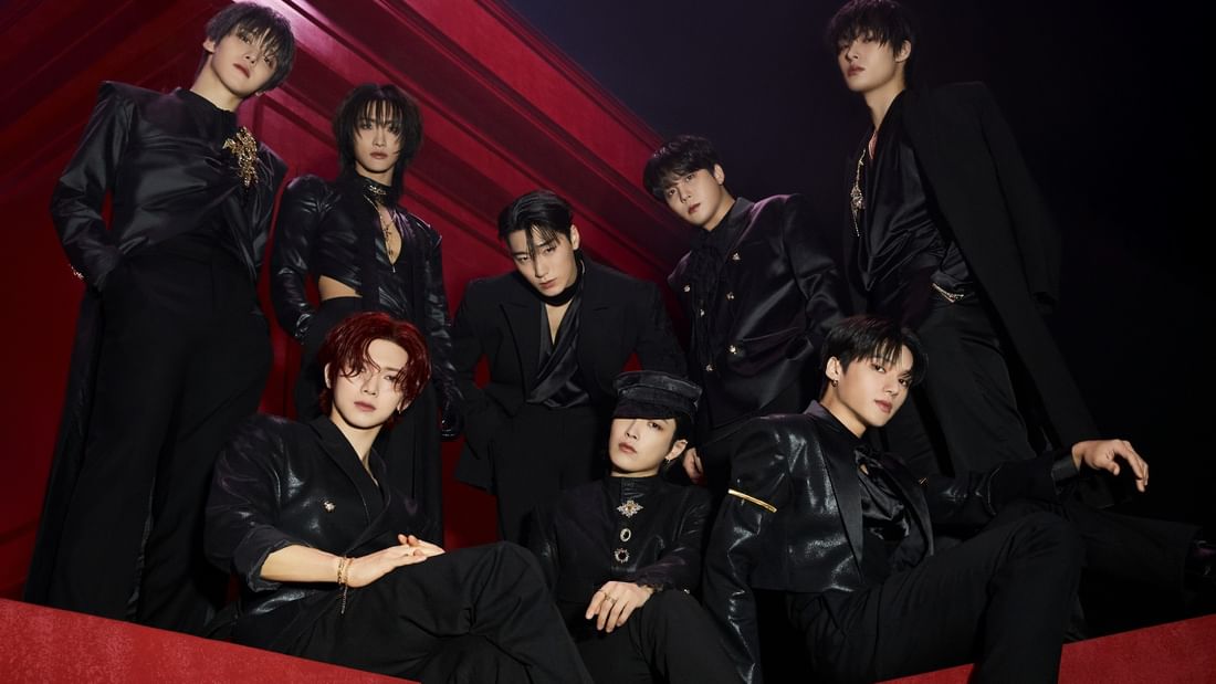 Group of men in black attire for ATEEZ - In Your Fantasy Tour 2026.