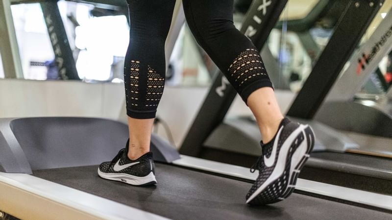 Walking on the treadmill at Mercure Gold Coast Resort