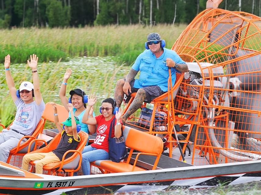 Boat adventures in Boggy Creek Airboat Adventures at Lake Buena Vista Resort Village & Spa