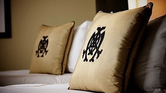 Close-up of 2 pillows in Luxury Double Room at The Mayo Hotel