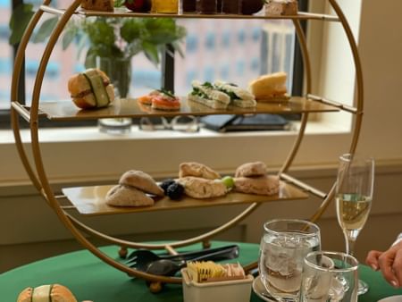 High tea platter served in The Tip Top Tap at Warwick Allerton - Chicago