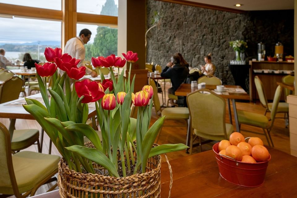 Flowers at Hotel Cumbres Puerto Varas in Chile