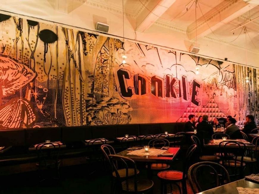 Interior of Cookie restaurant at Brady Hotel Central Melbourne