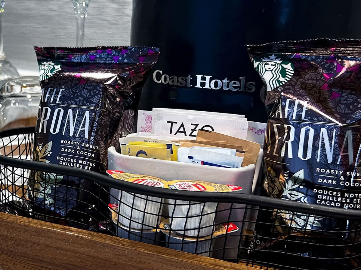 Coffee, tea, and glasses