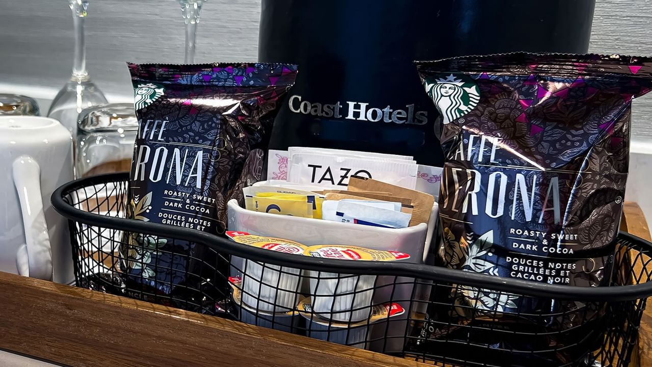 Coffee, tea, and glasses