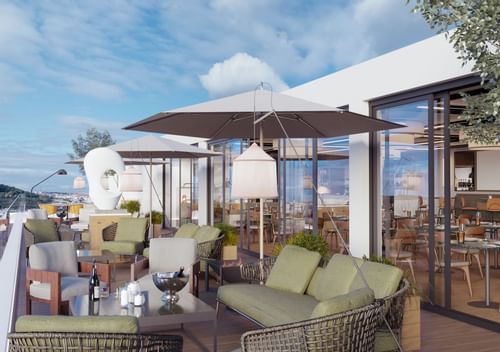 Outdoor gathering area, Almanac X Alcron Prague