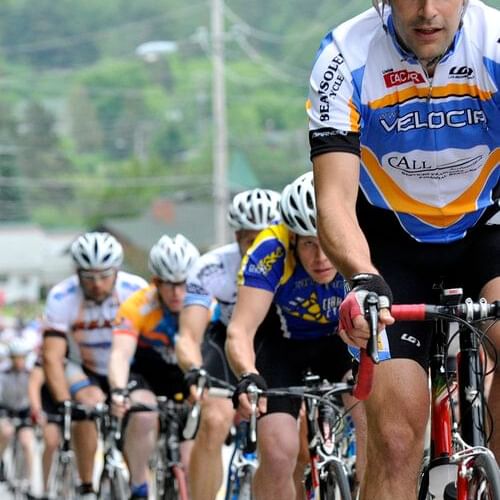 Riders at Ironman Lake Placid tournament near High Peaks Resort