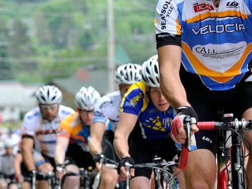 Riders at Ironman Lake Placid tournament near Peaks Resort