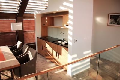 Deluxe Suite Kitchen & dinging area at Granary La Suite Hotel