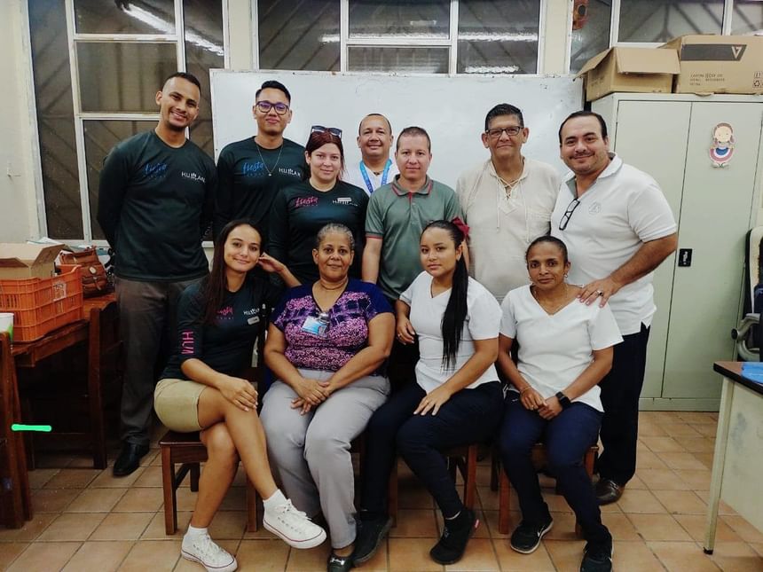 Members of Human Enjoy Group posing for a photo at Fiesta Resort