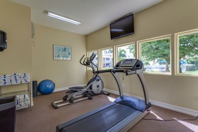 eleptical and treadmill