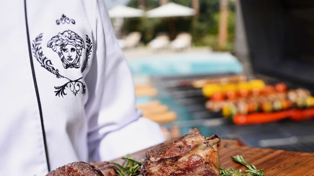 Close-up of Amalfi barbeque at Palazzo Versace Dubai
