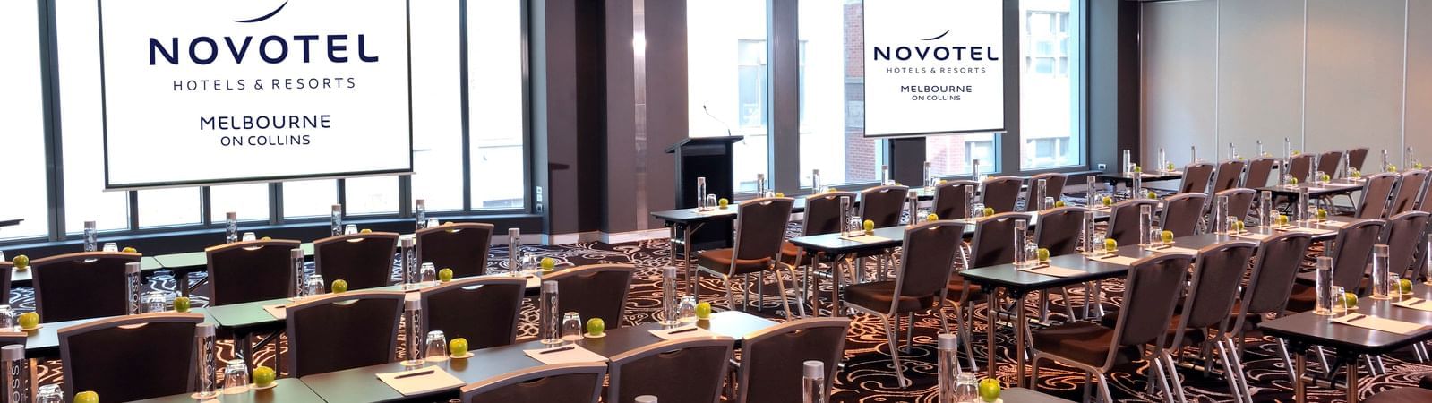 Interior of the meeting room at Novotel Melbourne on Collins