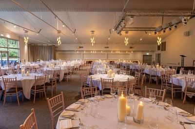 Banquet dinner inside The King Suite at Easthampstead Park in Berkshire