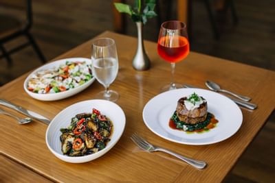 Fine dishes & drinks served at Dinah's Garden Hotel