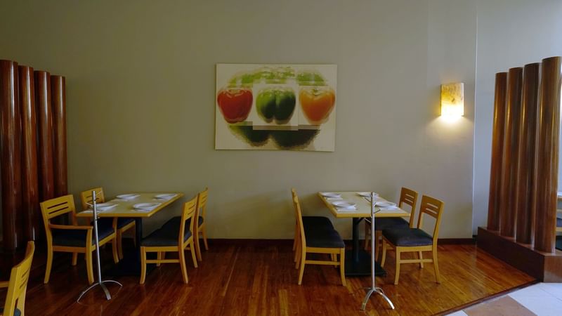 Table set-up at Gamma Xalapa Nubara of Gamma Hotels