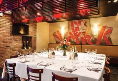 a large table at a restaurant