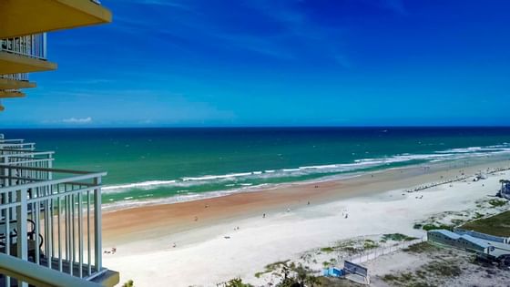 ocean view from hotel balcony