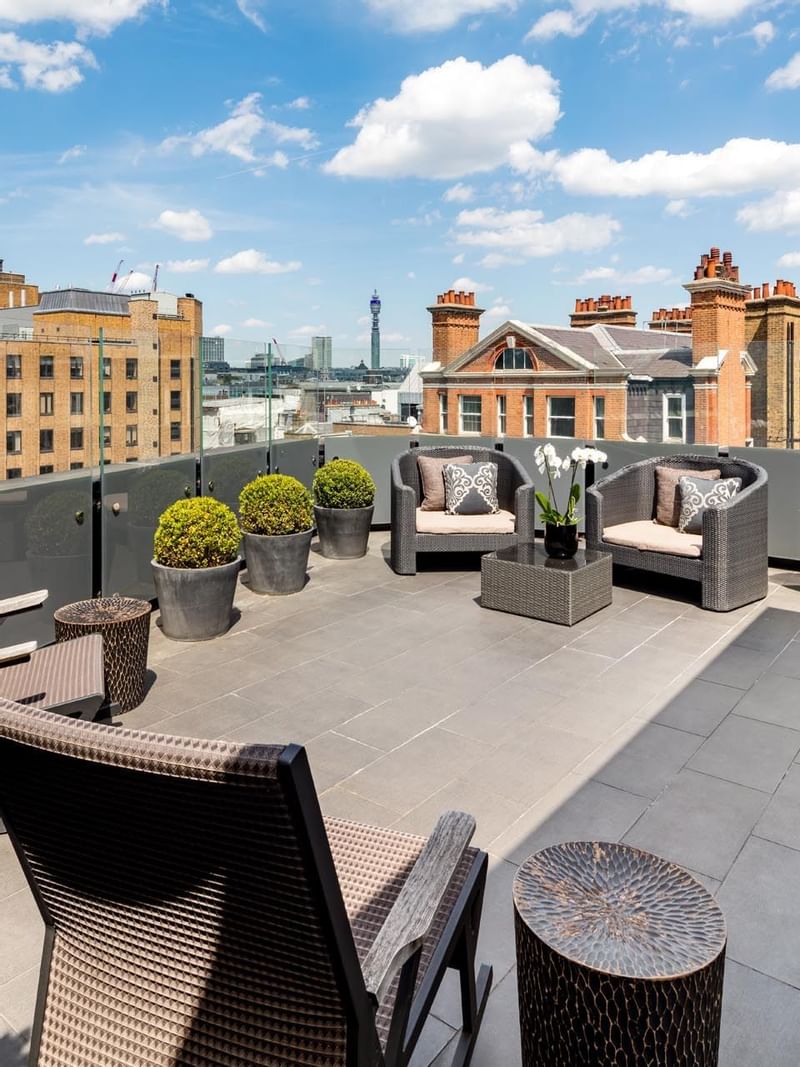 Lounge & dining area of The May Fair Hotel Terrace