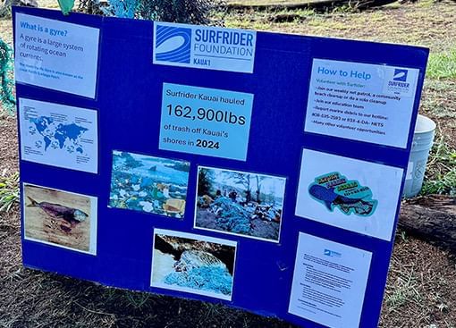 Surfrider poster showing typical beach cleanup waste types