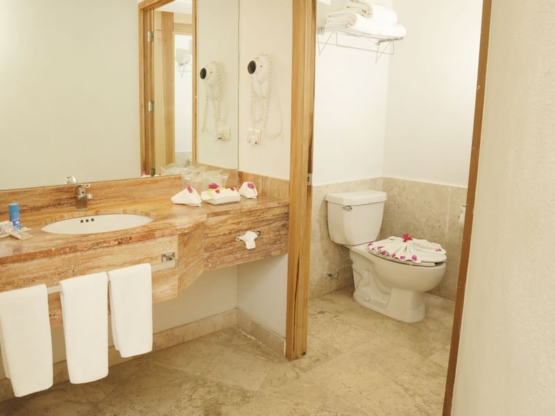 Interior of a bathroom in Standard Double Room at Gamma Hotels
