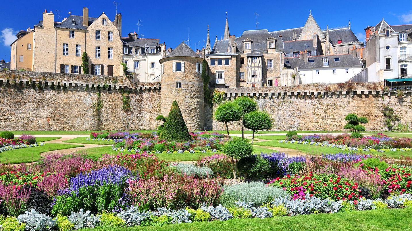 Paysage de la ville médiévale de Vannes près des Hôtels Oceania