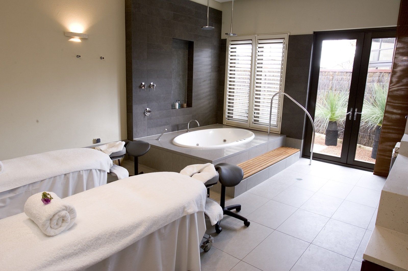 Interior of Vie Spa with spa beds at Pullman Bunker Bay Resort