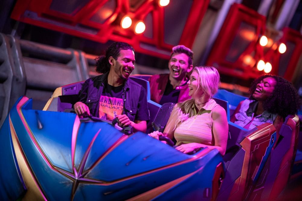 People enjoying Galaxy Ride at Walt Disney World’s EPCOT near Lake Buena Vista Resort Village & Spa
