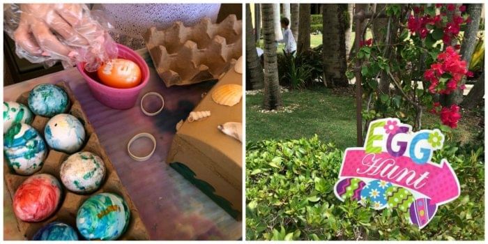 Easter eggs with decorations at The Somerset on Grace Bay