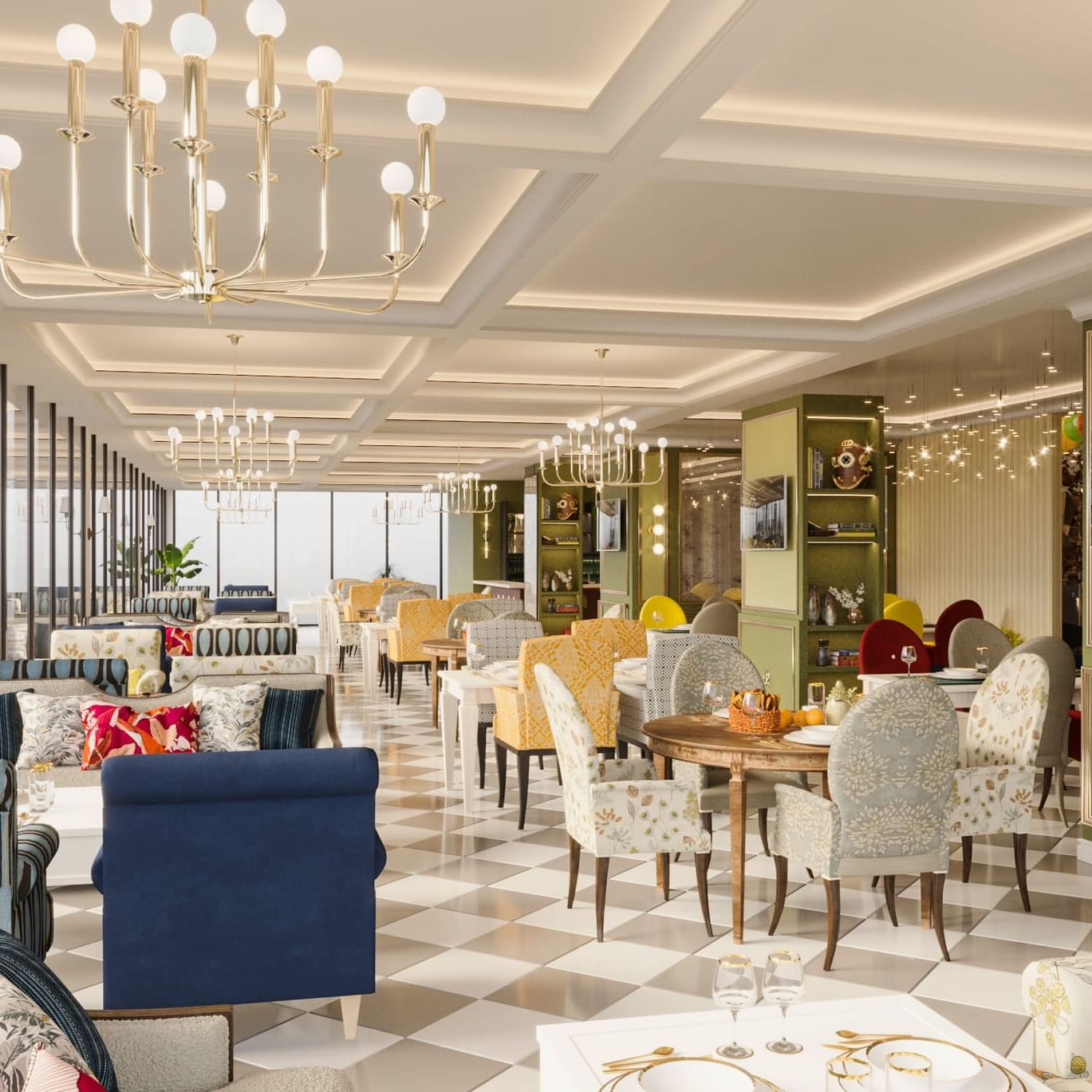 The Sky View Restaurant at Cantonal by Warwick in Riyadh