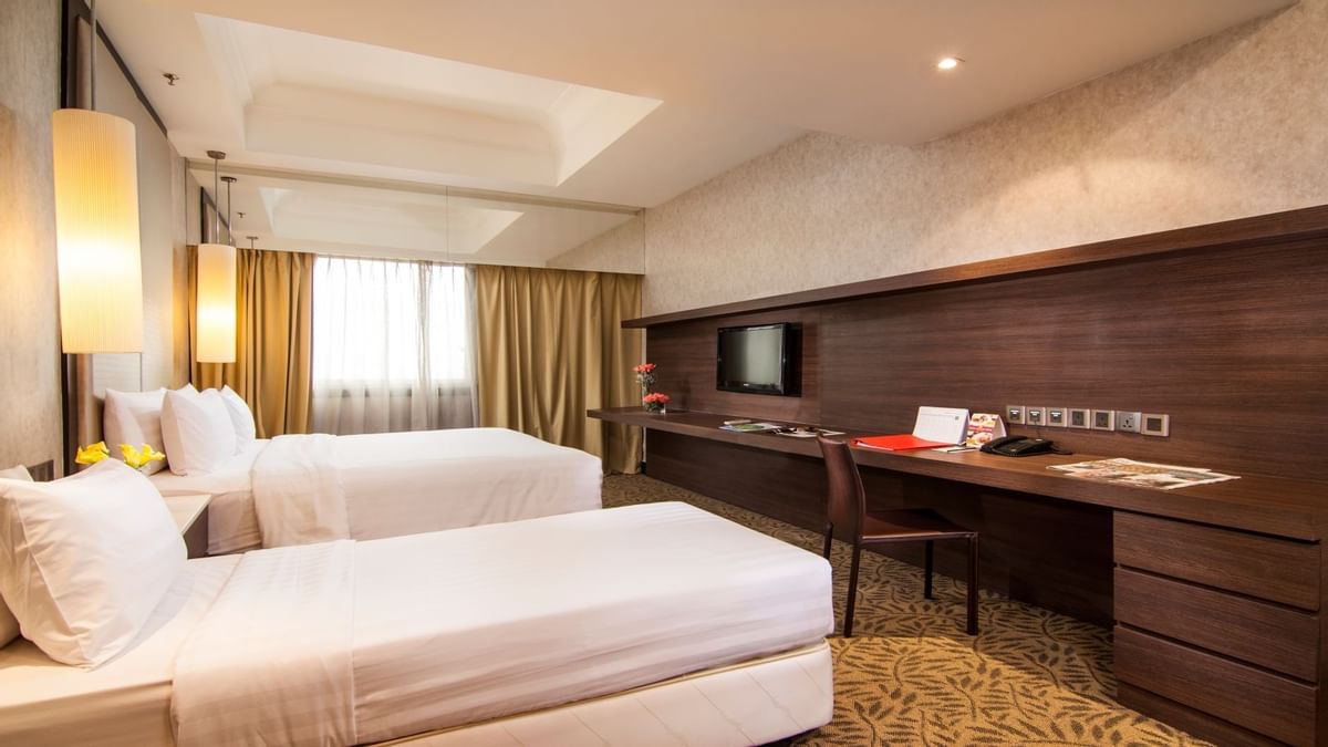 Hair styling tools on a counter in Premier Suite at Sunway Hotel Big Box