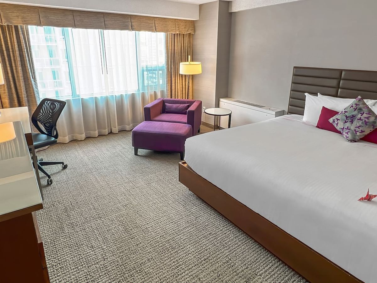 Bedroom in a hotel suite