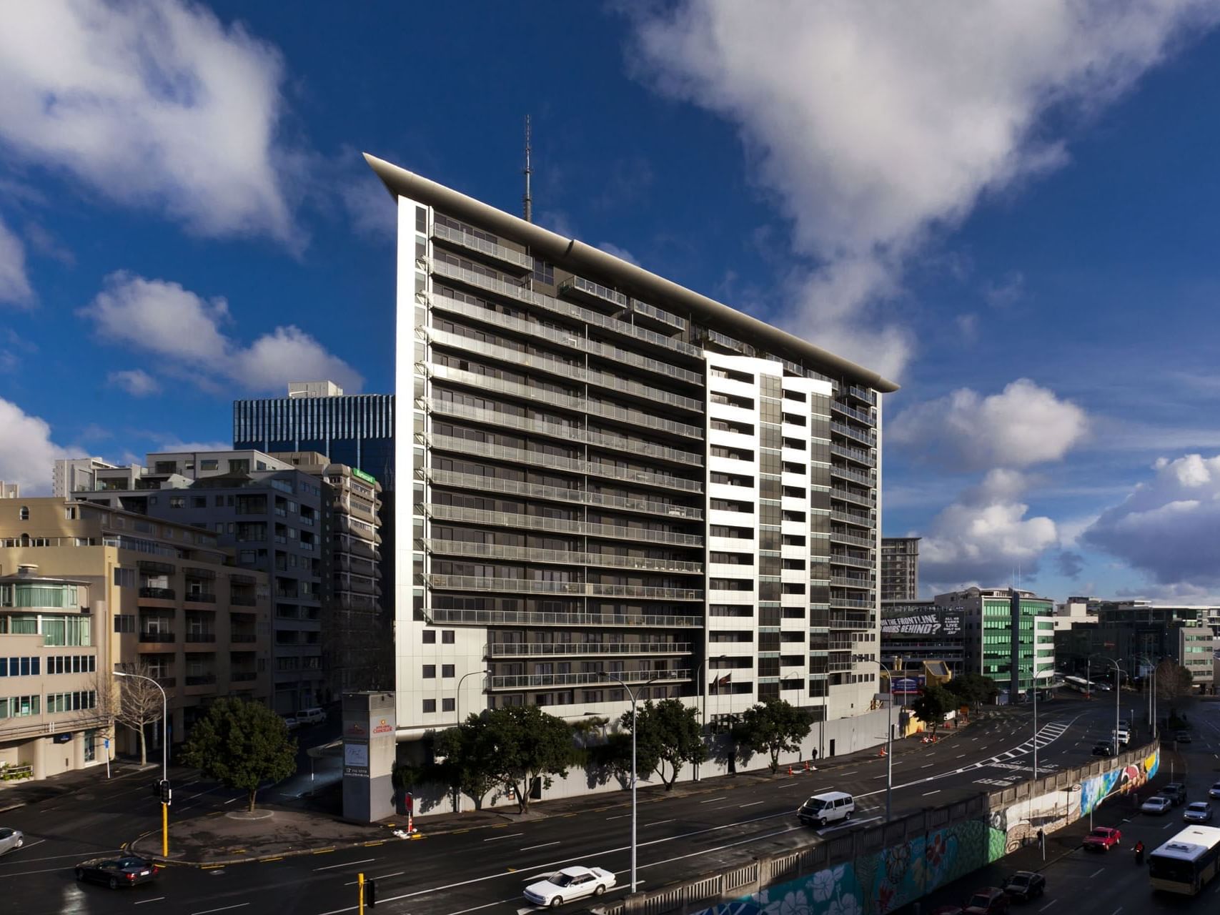 Exterior of the hotel & streets at Hotel Grand Chancellor