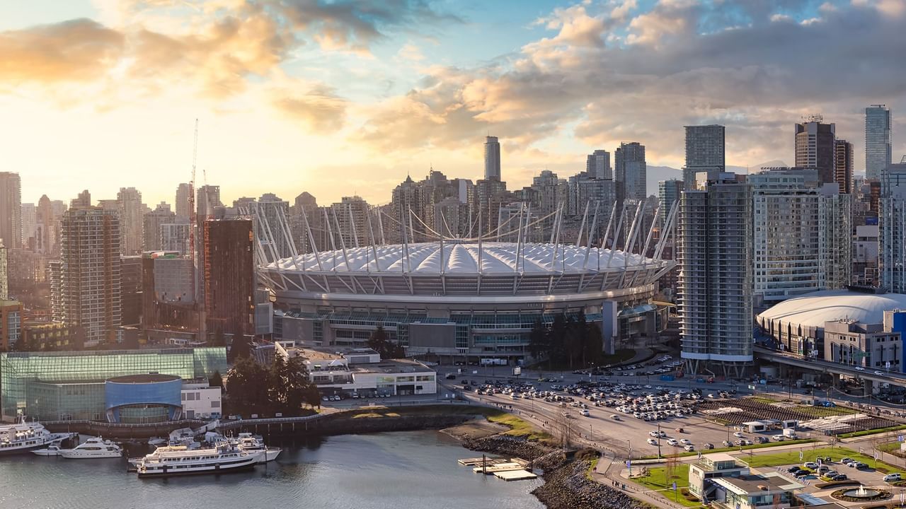 BC Place with skyline of downtown Vancouver