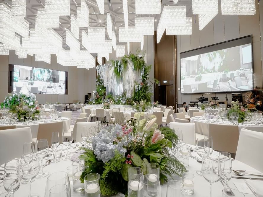 Banquet tables, Chatrium Grand Ballroom, Chatrium Grand Bangkok