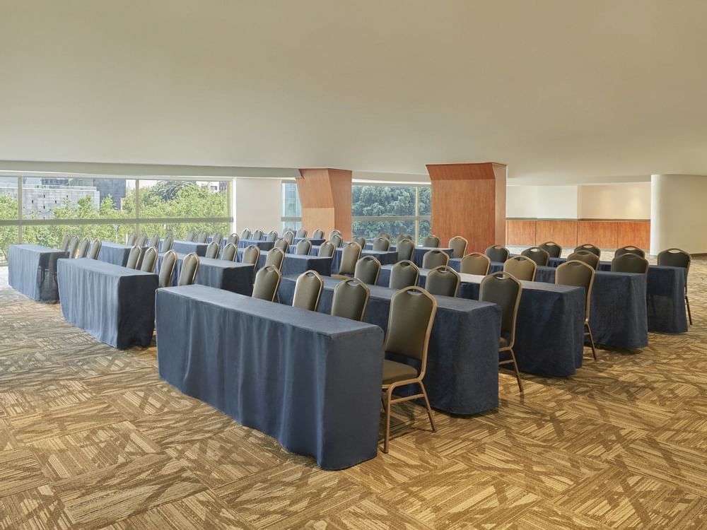 Classroom setup in the Sonora meeting room at FA Hotels 