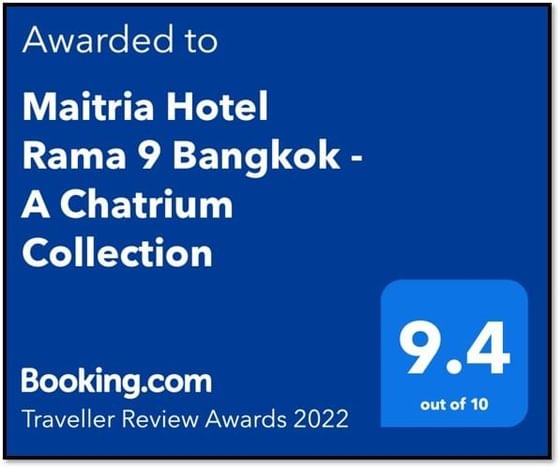 Traveller's Review Awards at Maitria Hotel Rama 9