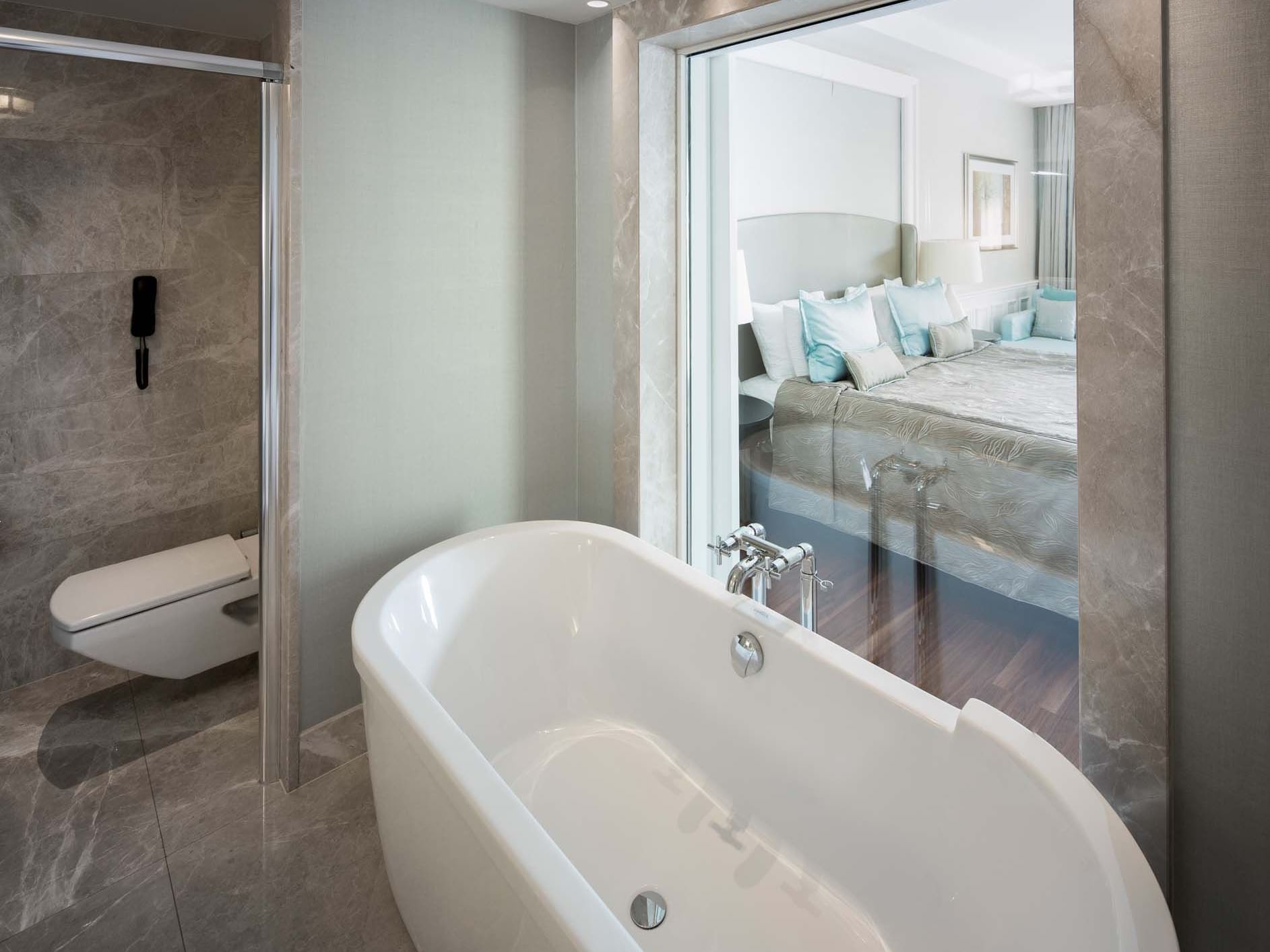 Bathroom with tub in Design Pool Villa at Titanic Deluxe Golf Belek