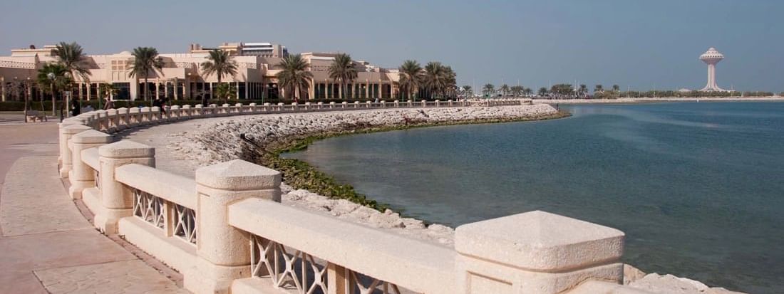 Beach featuring a rocky shore near Warwick Al Khobar