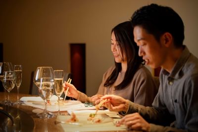 鉄板焼きこころで食事