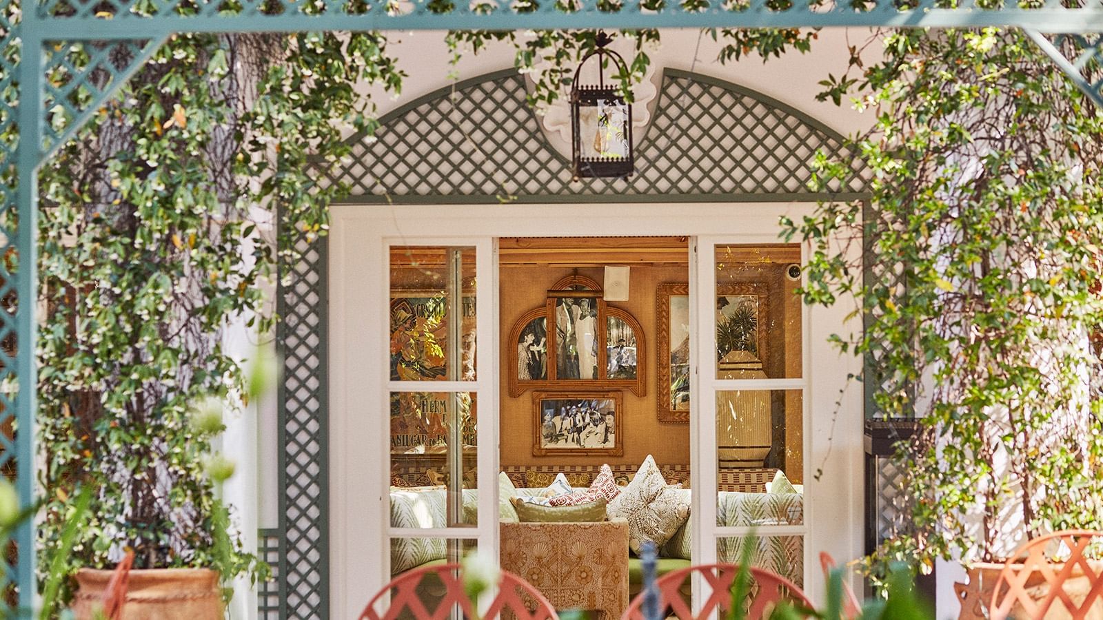 Entrance of El Patio Restaurant at Marbella Club Hotel
